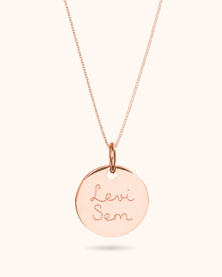 Coin Halskette mit Namen Rosévergoldet – Personalisierte Halskette