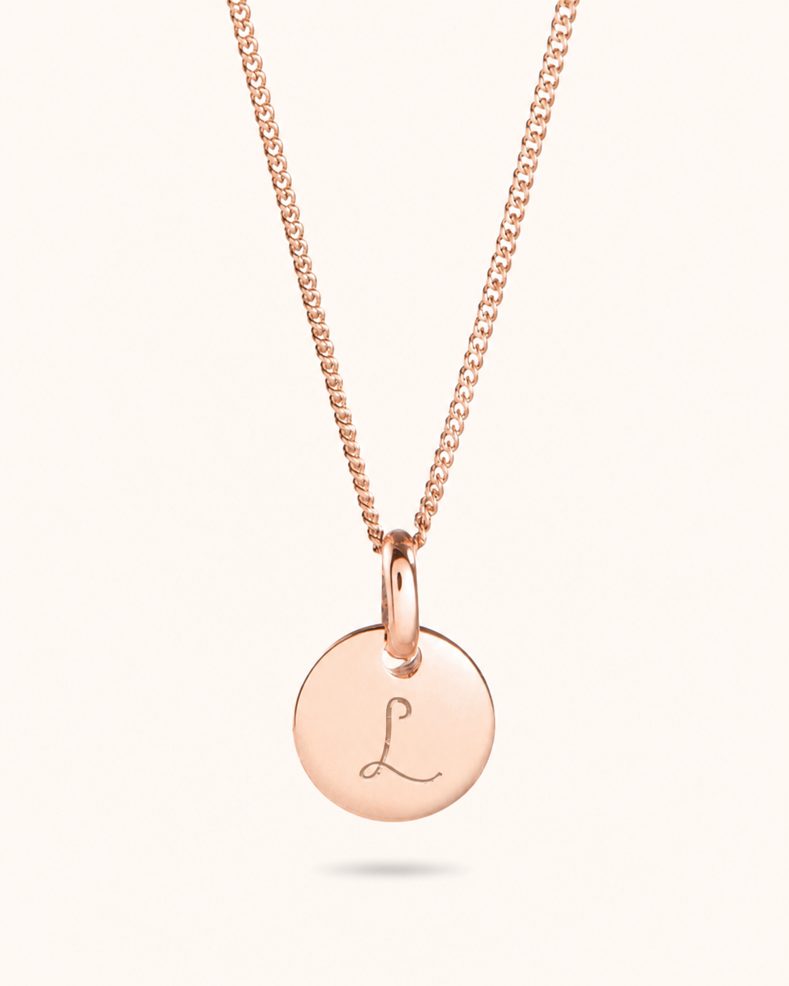 Mini Coin Ketting Rosé Verguld - Gepersonaliseerde Ketting
