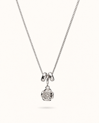 Sliding Geburtsblumenperlen Armband - Silber
