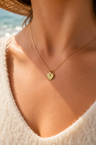 14k Mini Heart Ketting - Gepersonaliseerde Ketting