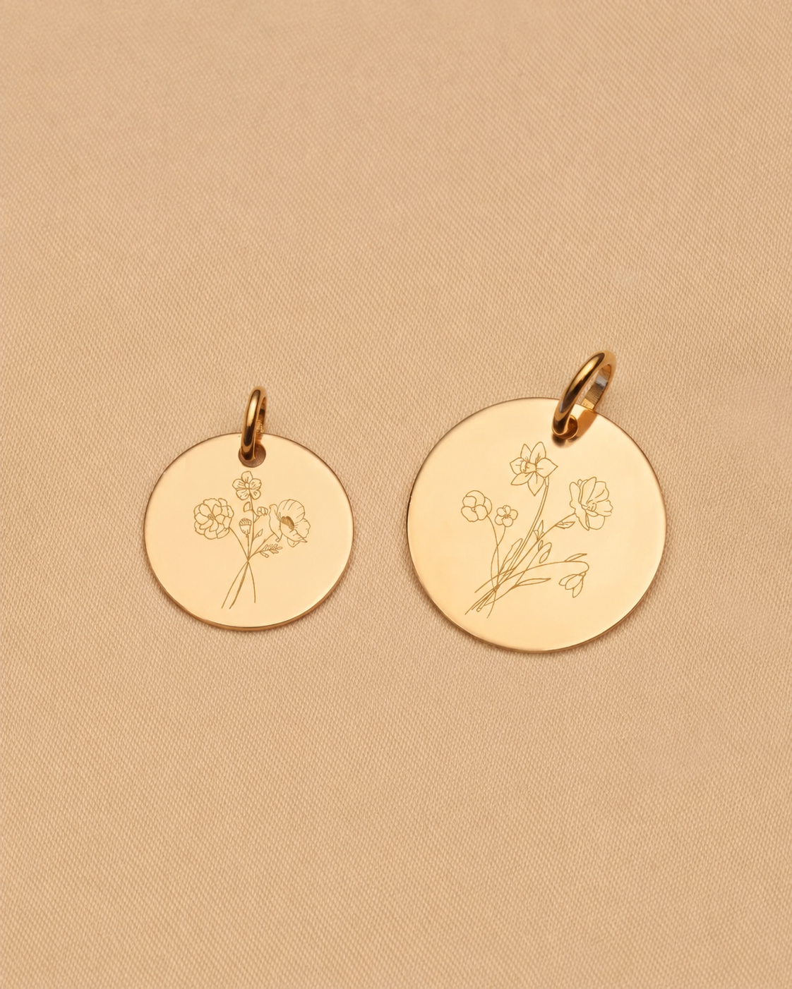 9k Birth Flower Bouquet Charm - 9 carat