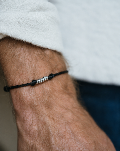 Silver Men's Family Ring Bracelet | Bracelet with Rings | MAMALOVES