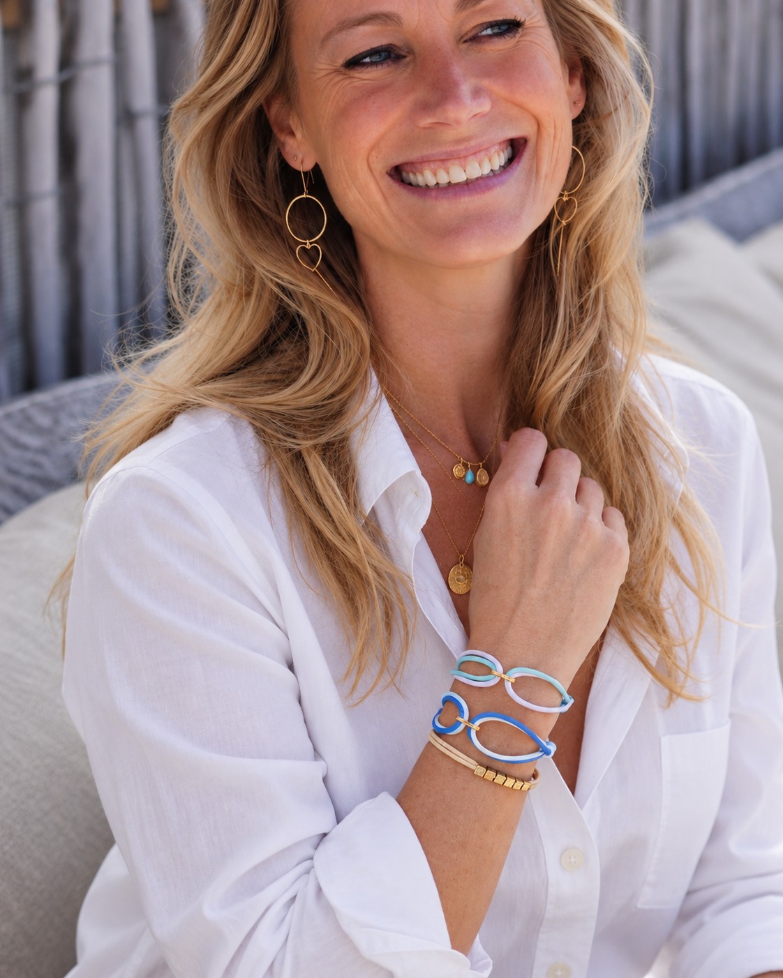 Double Colour Mon Chéri Armband - Verguld - Gepersonaliseerde Armband