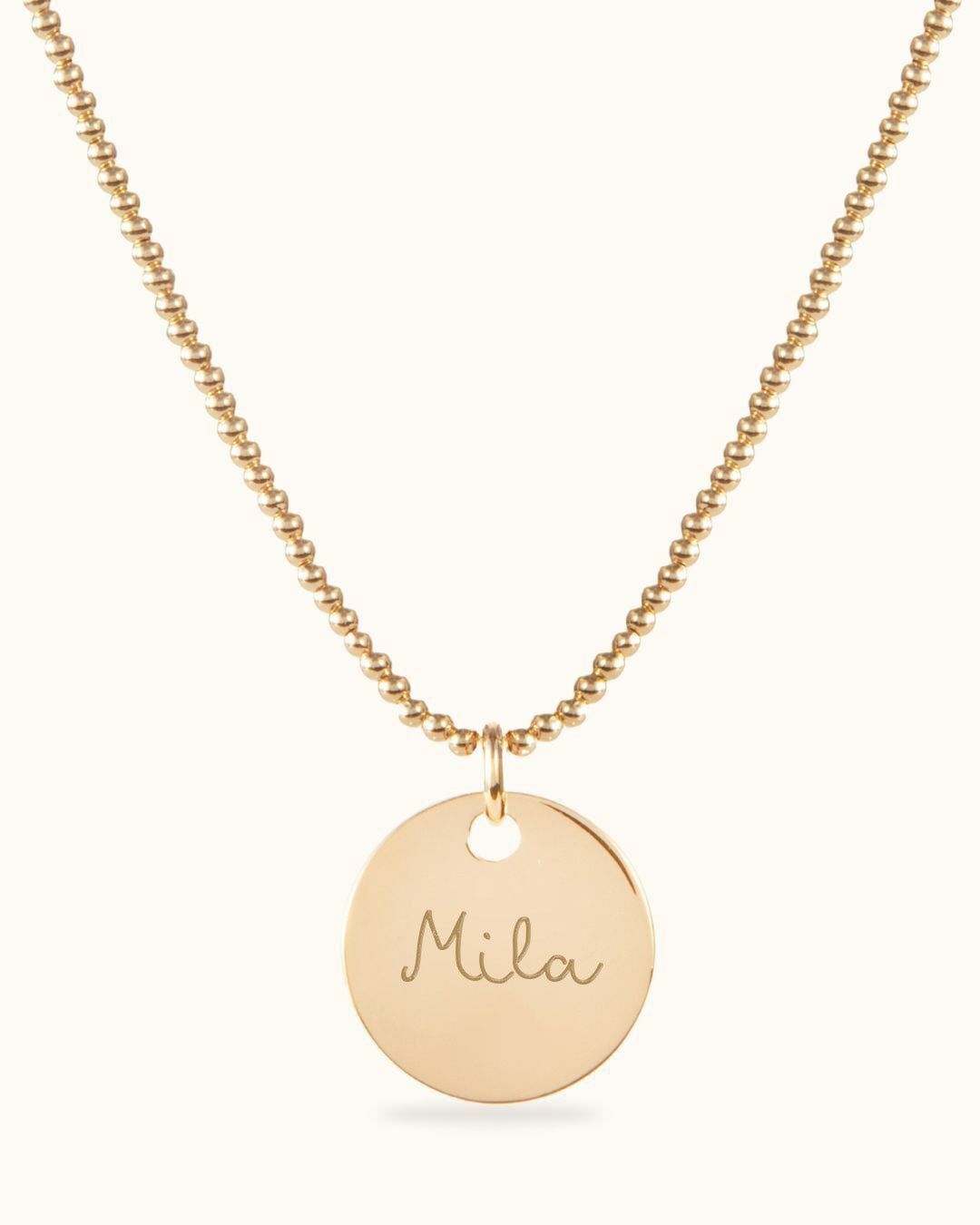 Coin Beaded Ketting - 18k Verguld