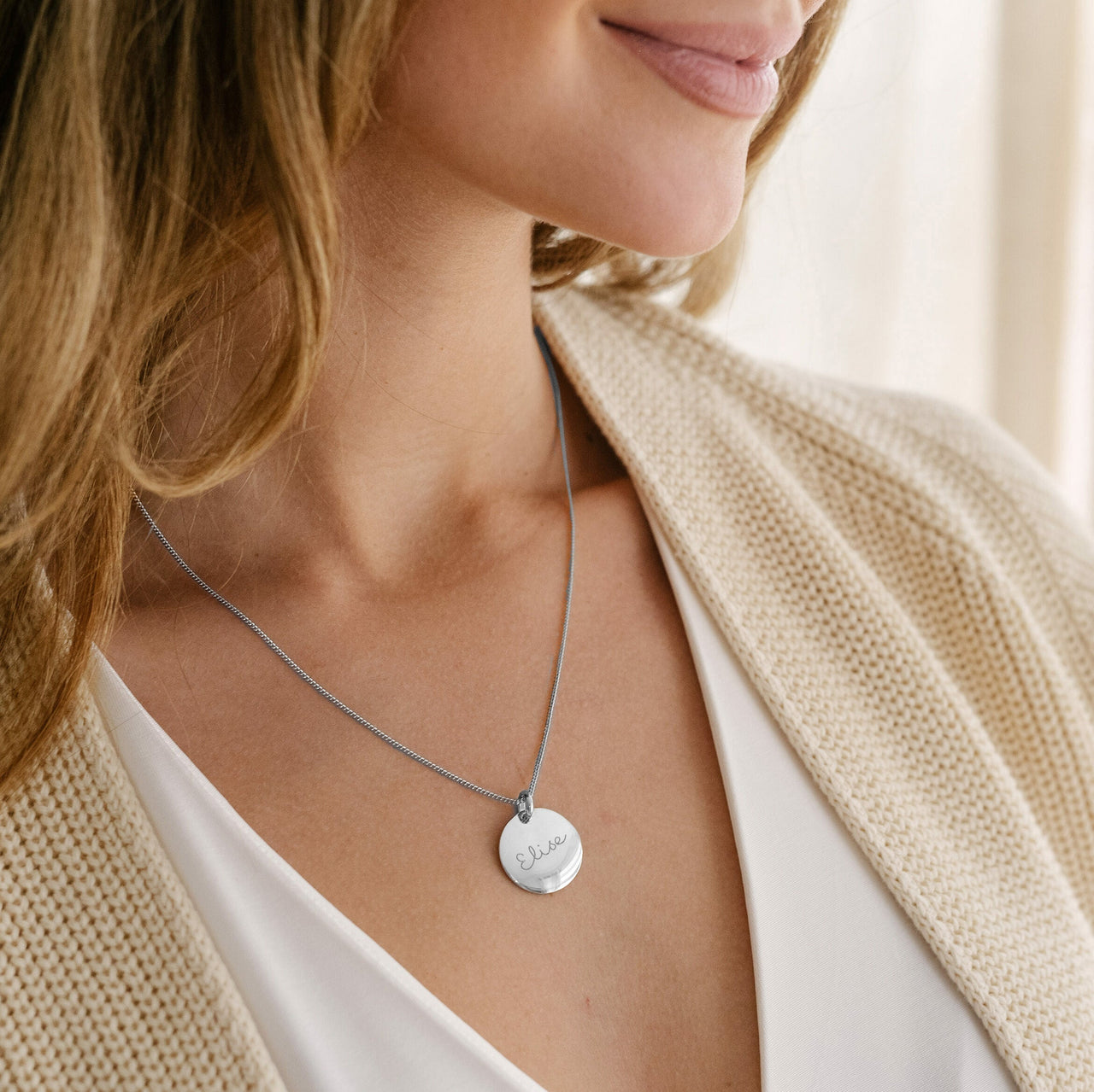 Coin Ketting - Sterling Zilver 925 - Coin 17mm