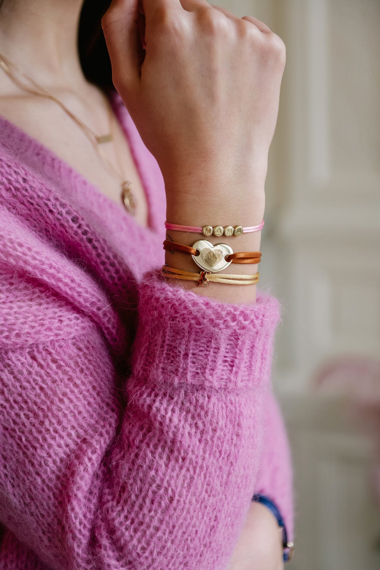 Fingerprint Heart Bracelet - Gold plated