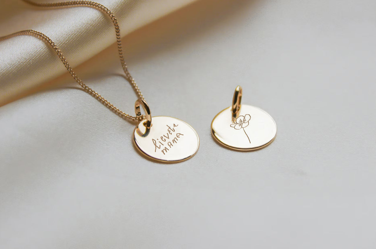 Coin Flat Necklace - Gold plated