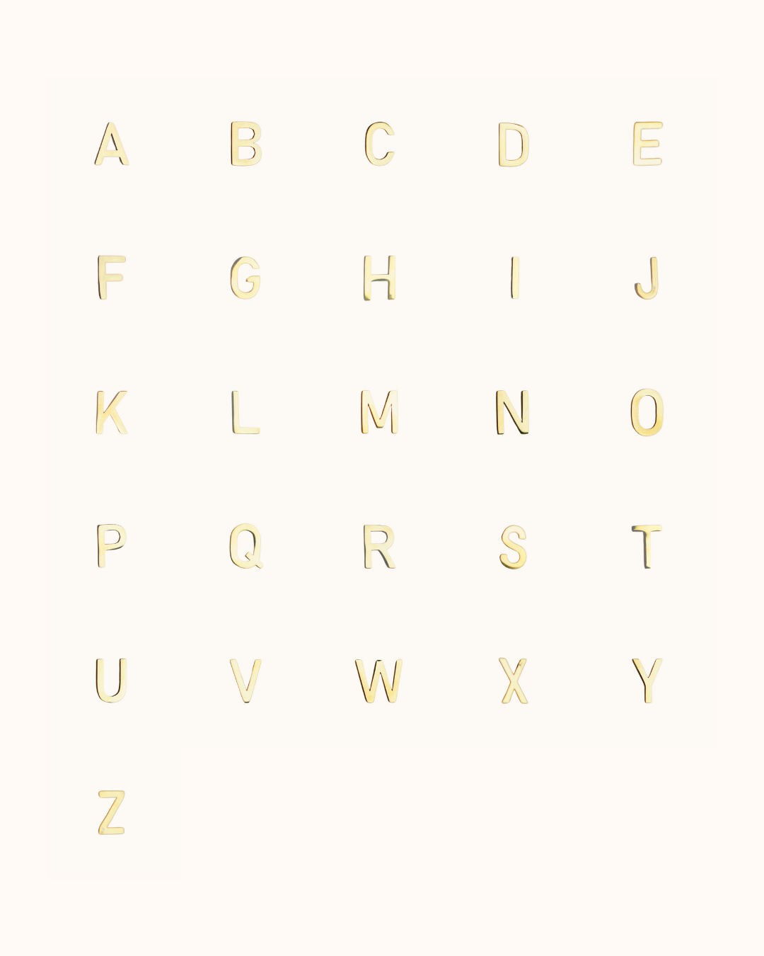 Gemstone Initial Ketting - 18k Verguld