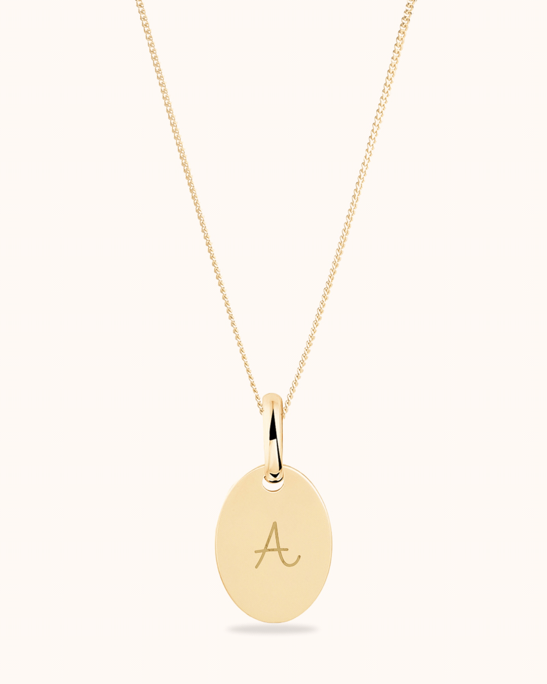 14k Oval Ketting - 14k Solid Gold