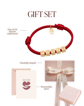 Bracelet Cube Initiales - Acier inoxydable or