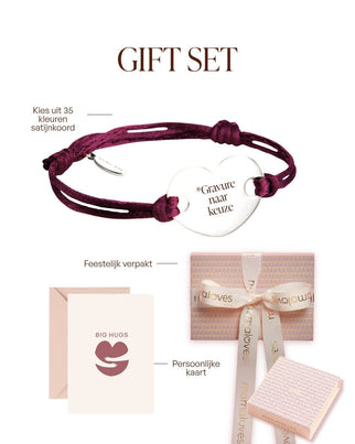 Cadeauset Heart Armband — MAMALOVES X HBN - Sterling Zilver 925