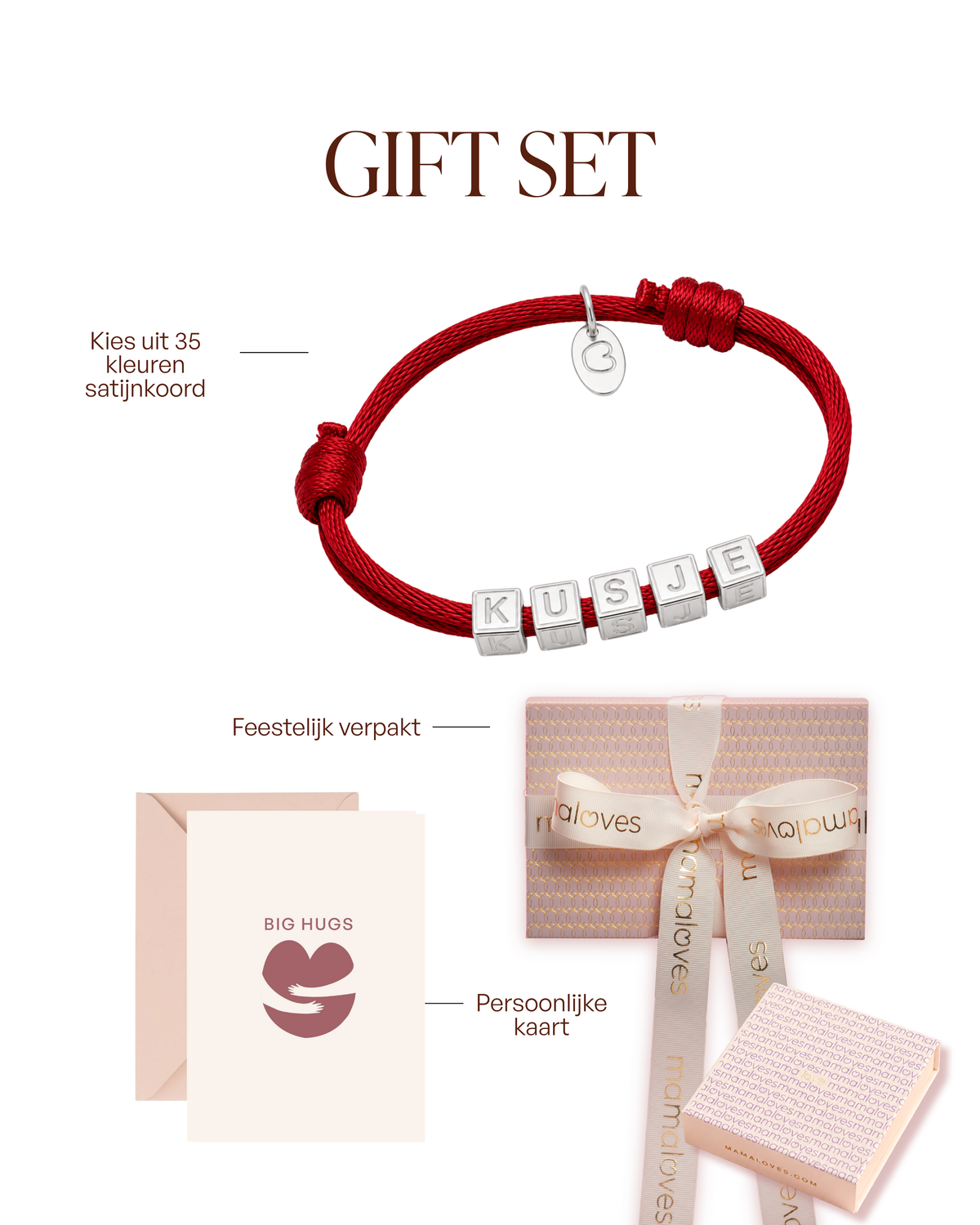 Bracelet Cube Initiales - Acier inoxydable or