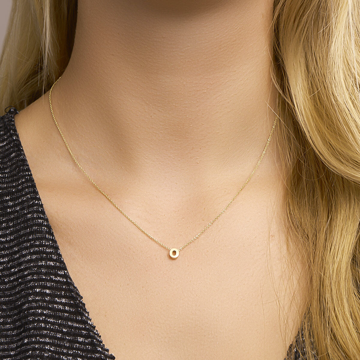 14k Letter ketting - 14k Solid Gold