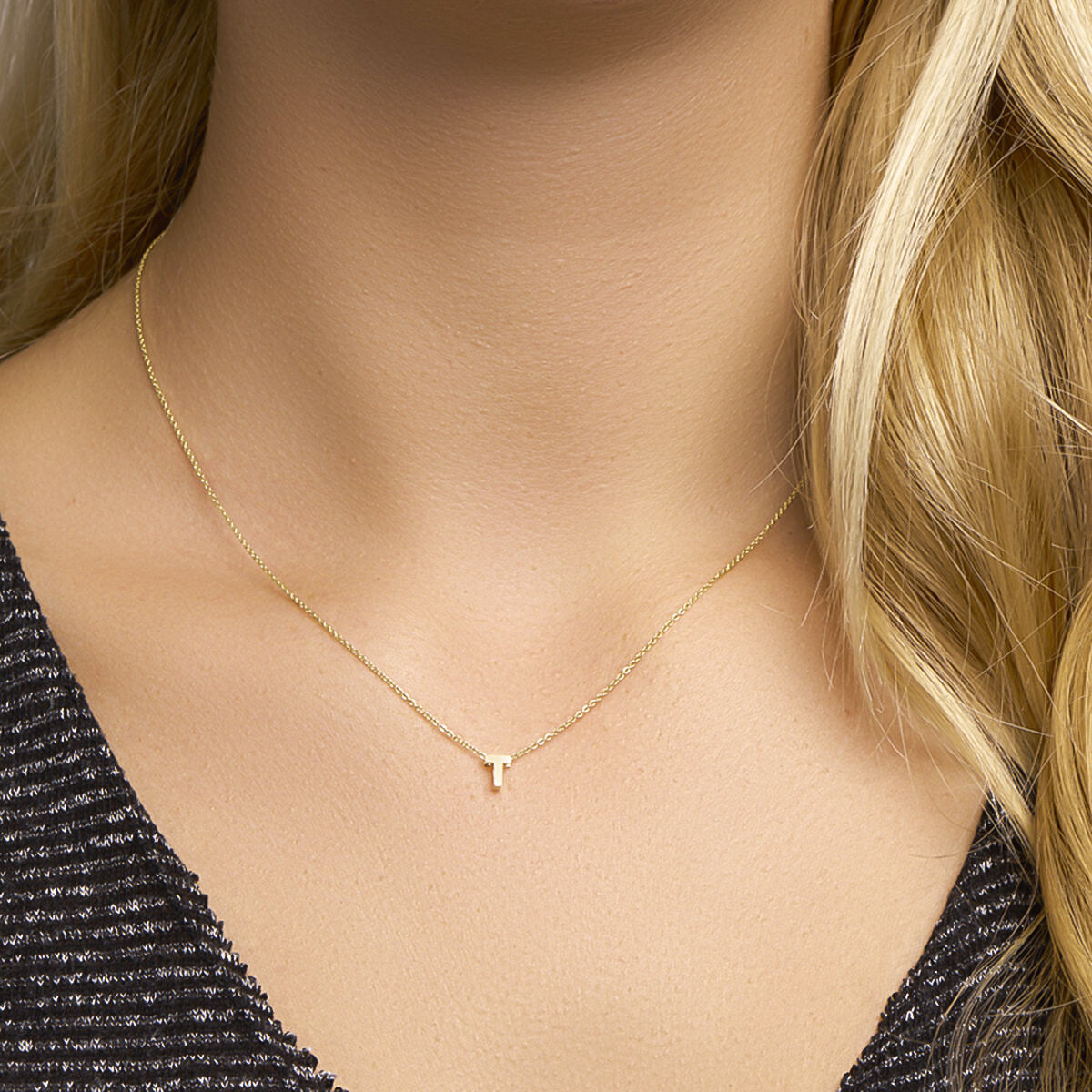 14k Letter ketting - 14k Solid Gold