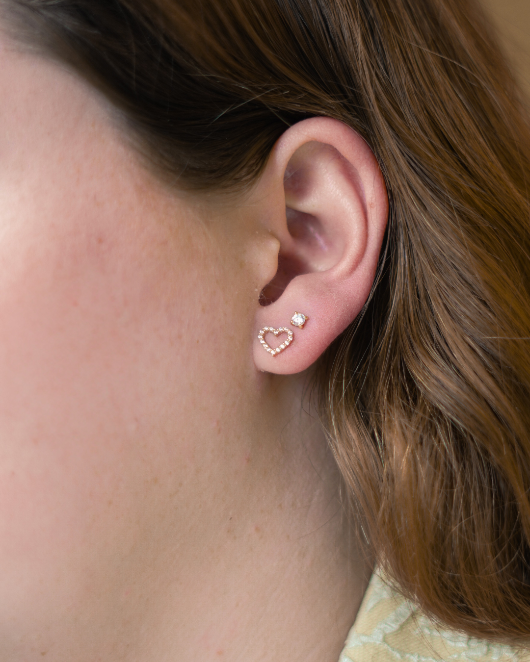 Value Set Sparkle Studs and Heart Stud Earrings – Gold Plated