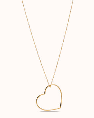 Collier initial en pierres précieuses - Acier inoxydable doré