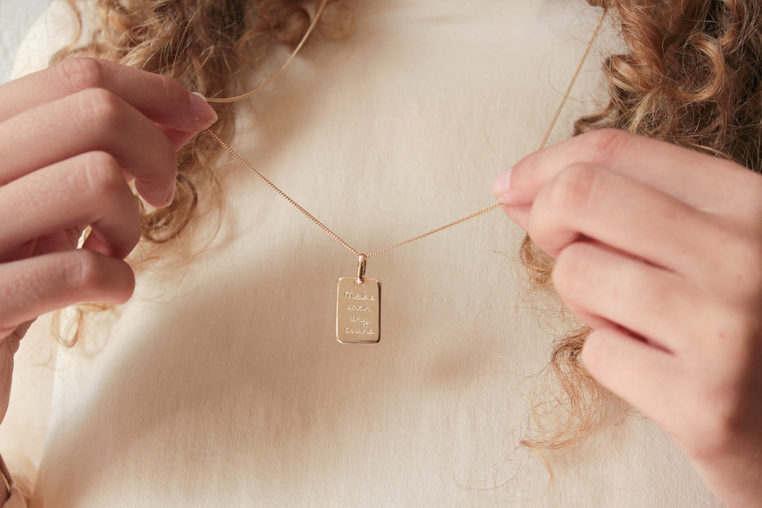 Quote Necklace - Silver