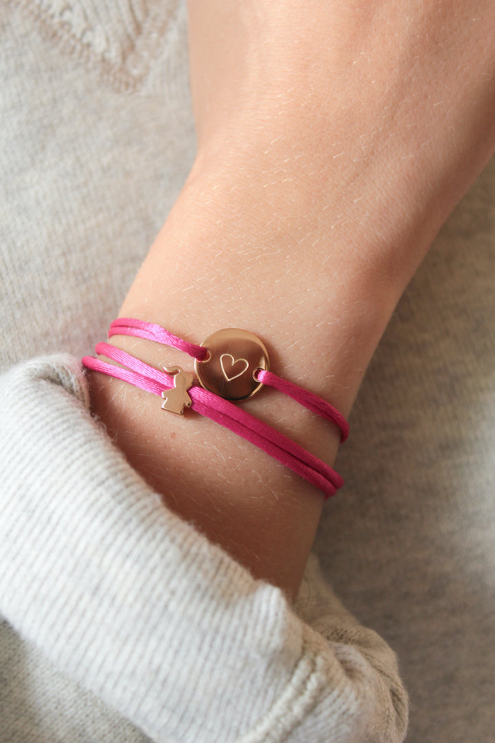 Runden Armband - Rose vergoldet