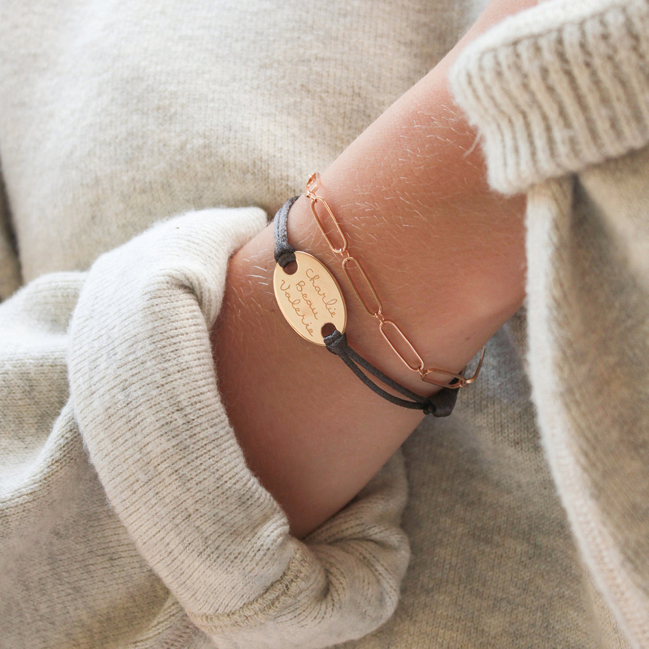 Oval Armband - 18k Verguld - Ovaal