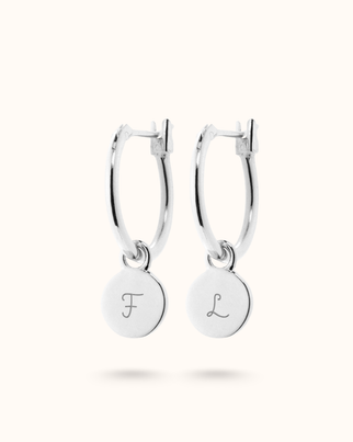 Boucles d'oreilles Initiale - Argent