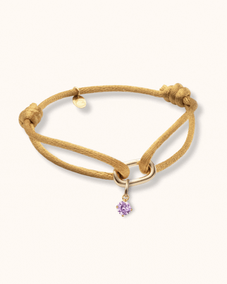 Mon Cheri Birthstone Charm Bracelet - Gold plated