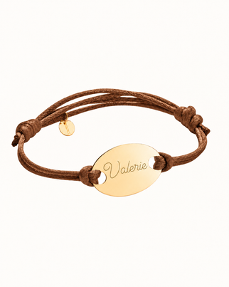 Bracelet Ovale - Plaque or 18 carats