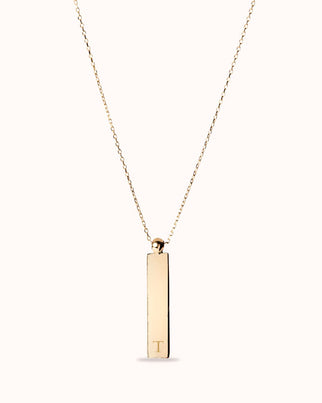 Small Vertical Bar LKette 585er Echtgold - 585er Echtgold