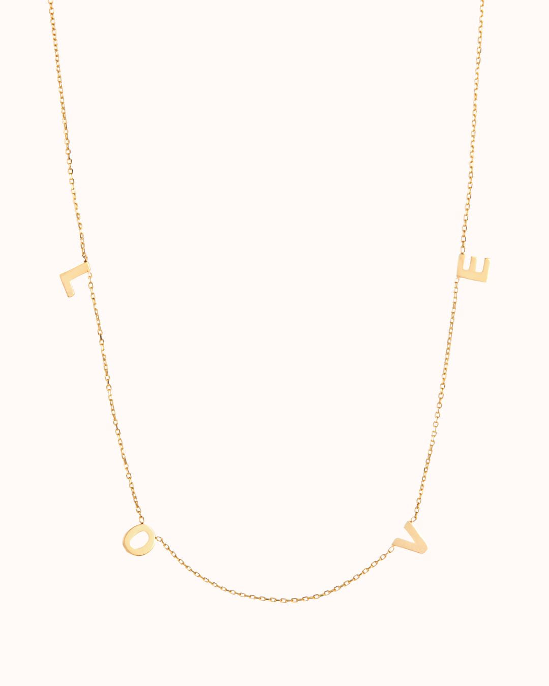 14k LOVE Ketting - 14k Solid Gold