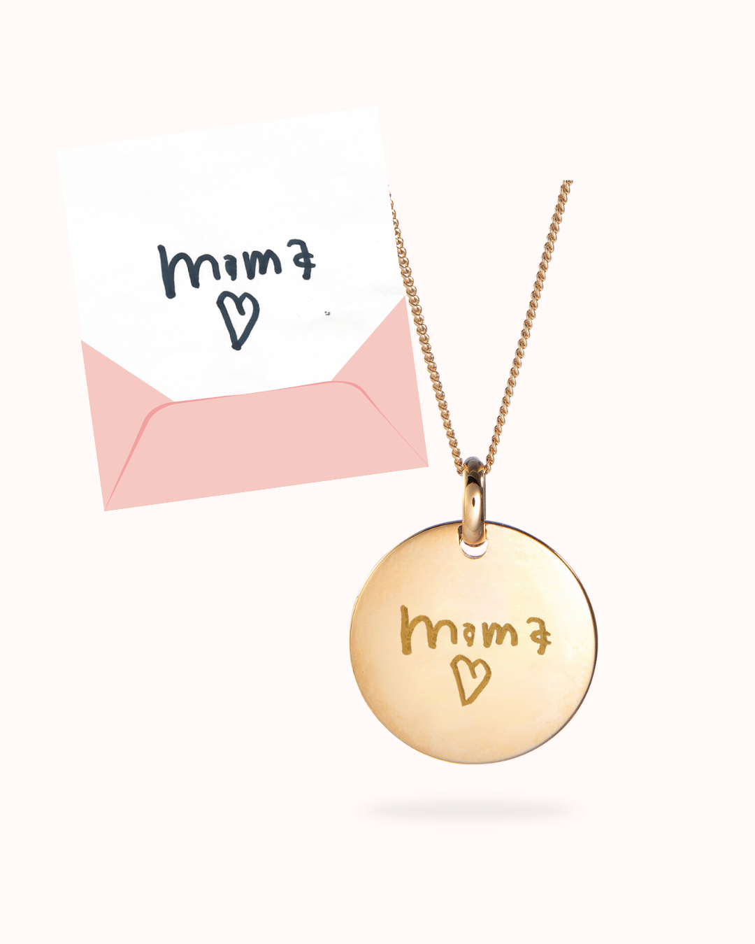 Love Note Kette - Vergoldet