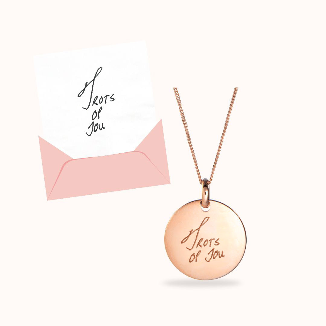 Love Note Necklace - Rose plated