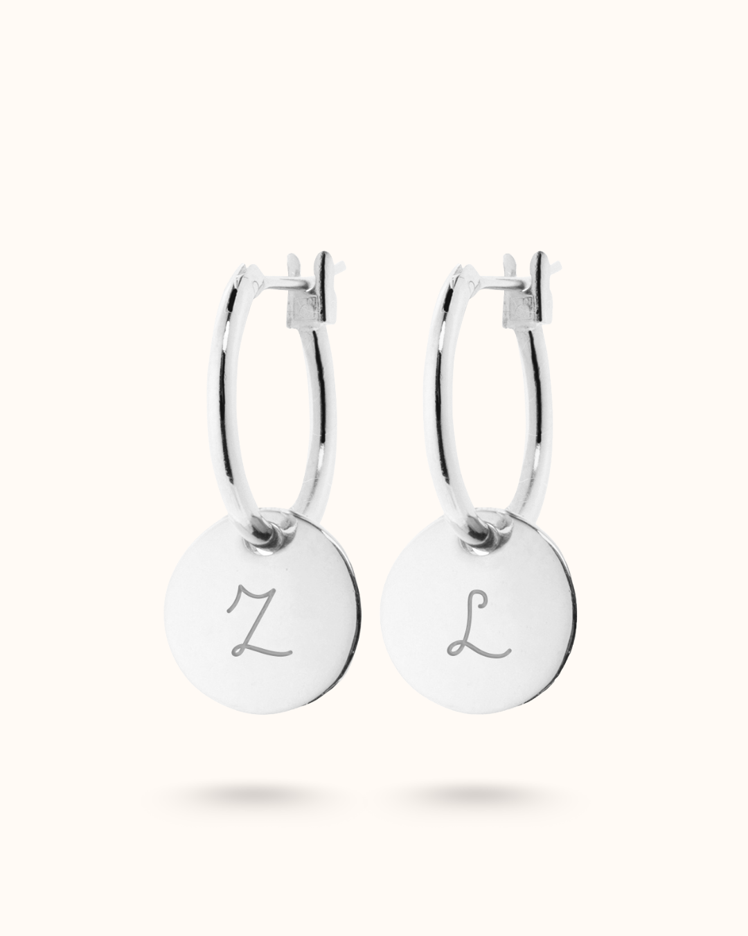 Mini Coin Earrings - Silver