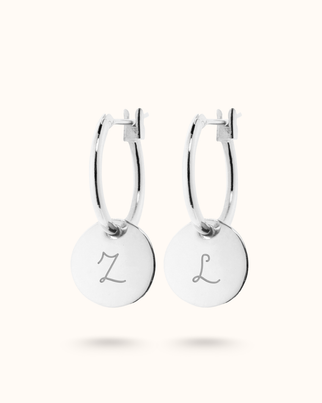 Boucles d'oreilles Mini Pendentif Rond - Argent