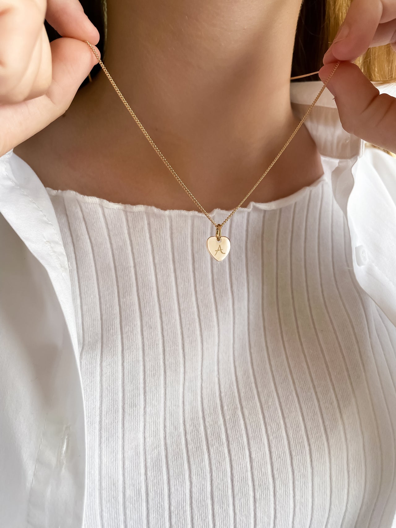 Mini Heart Ketting - 18k Verguld