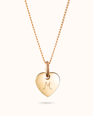 Collier Mini Cœur - Plaque or 18 carats