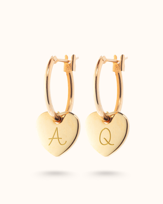 Boucles d'oreilles Mini Cœur - Plaque or 18 carats