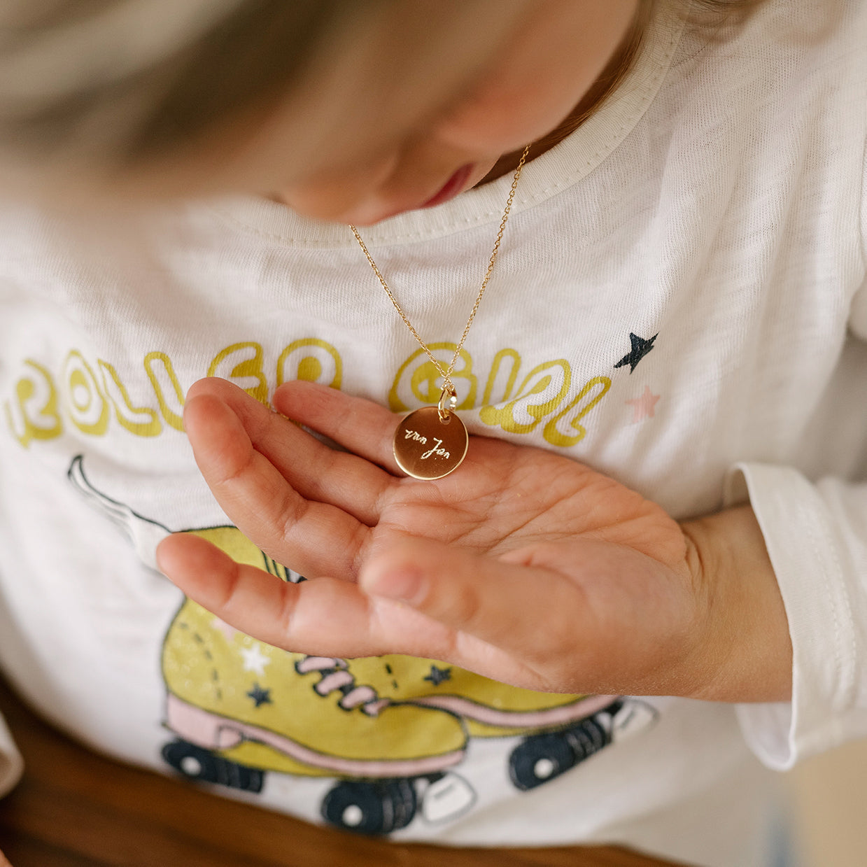 Meine eigene Zeichnung Kette - Rose vergoldet