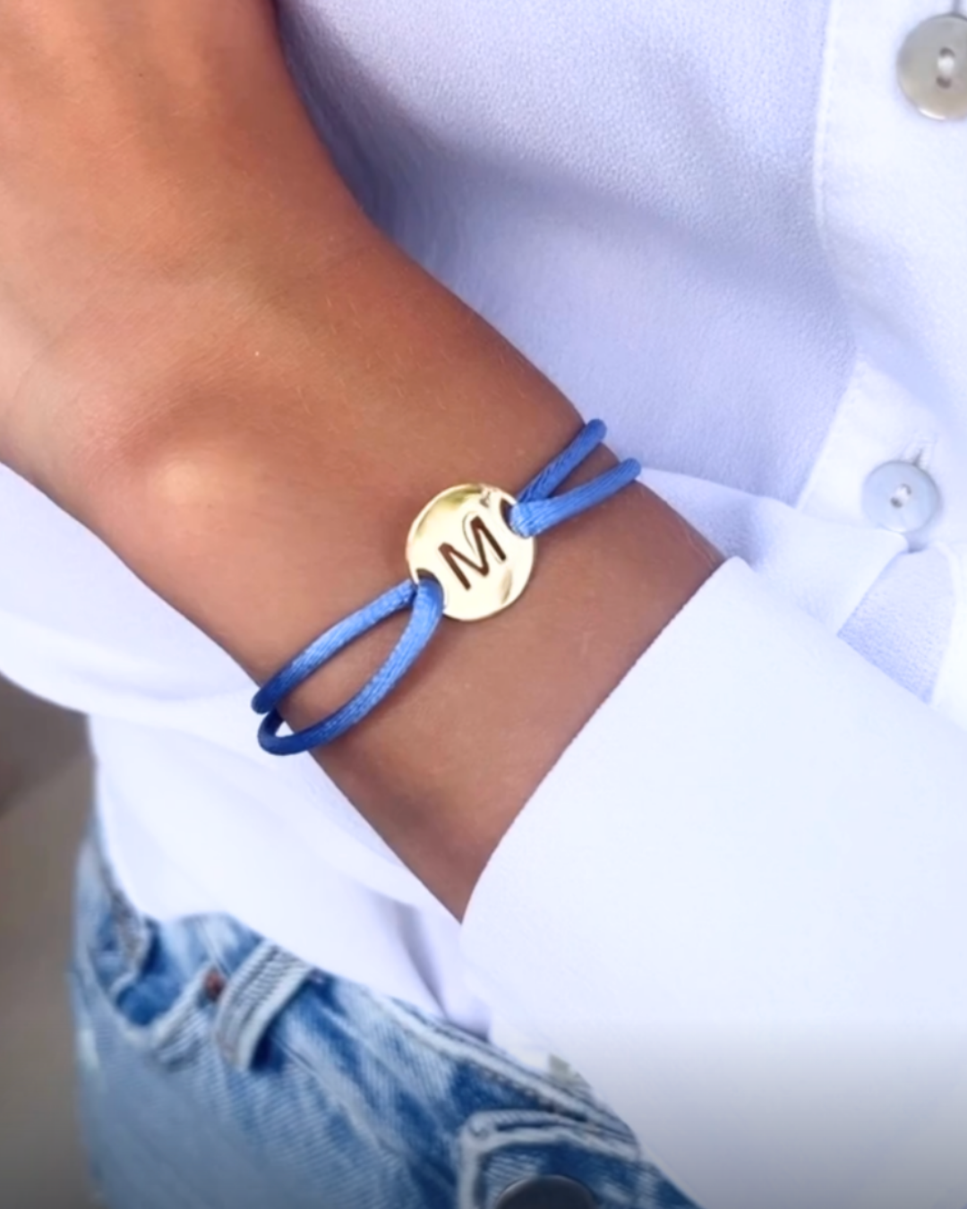 Open Initial Bracelet - Gold plated