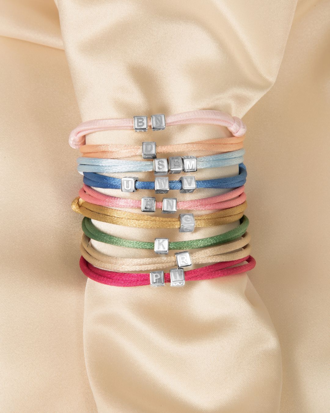 Familie Cube Armband - Edelstahl Silber