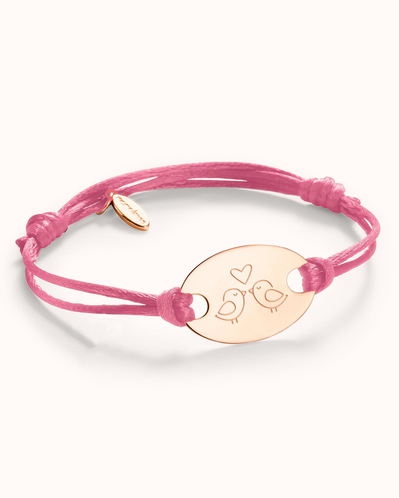 Oval Illustration Armband - Rose vergoldet