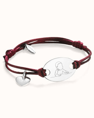 Bracelet Illustration Ovale - Argent