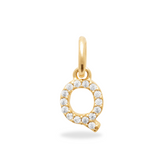 Initial Charm Sparkle Bedel - 18k verguld - free