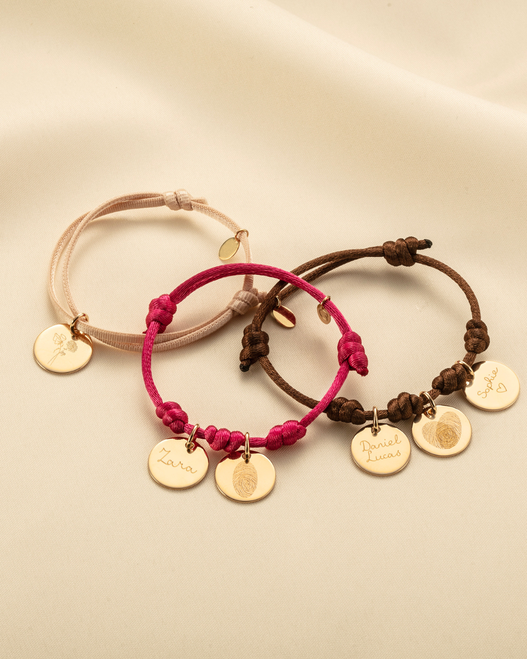 Geburtsblumenstrauß Charm Armband - Rose Vergoldet