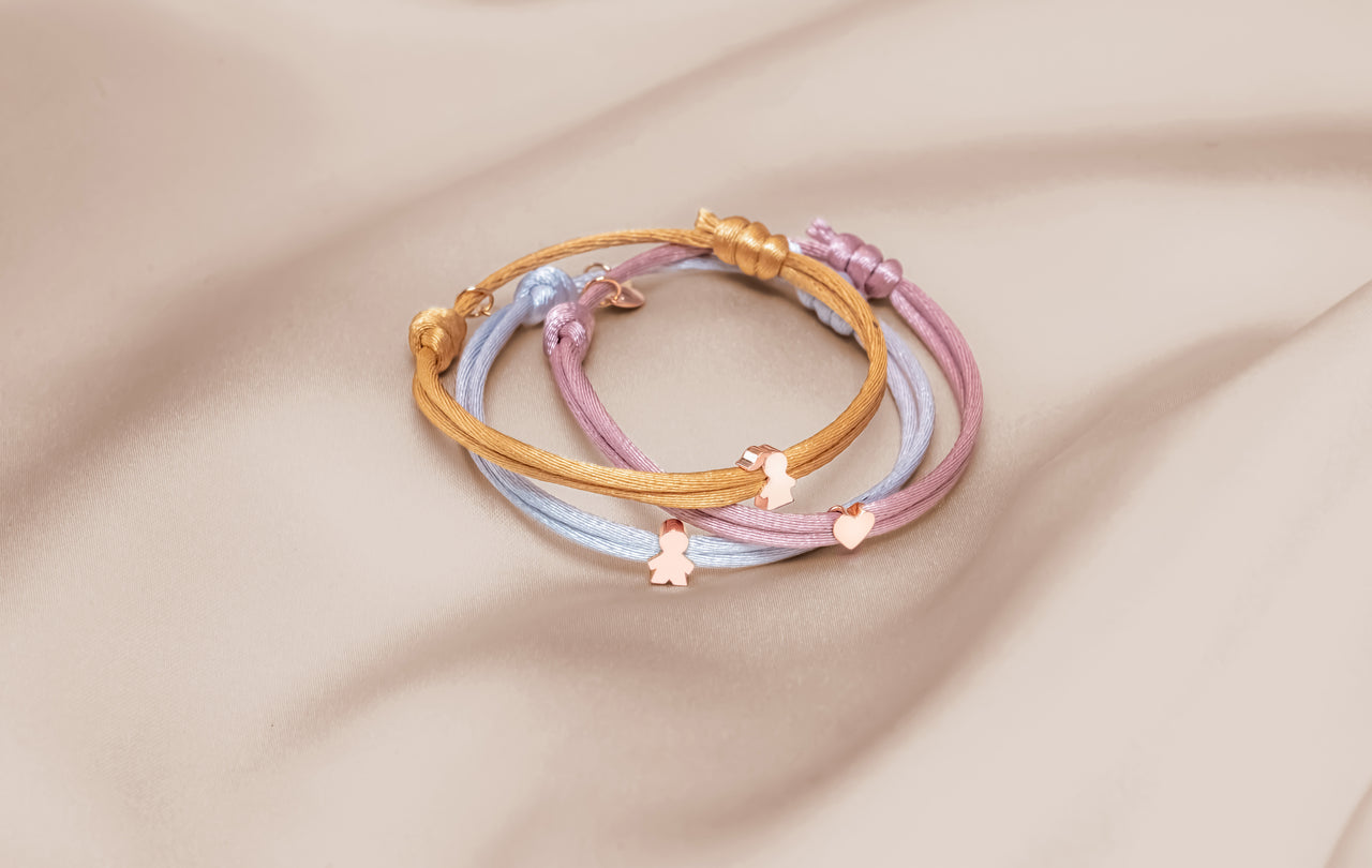 Herknopen Proud Mom Armband - 18k Rosé Verguld