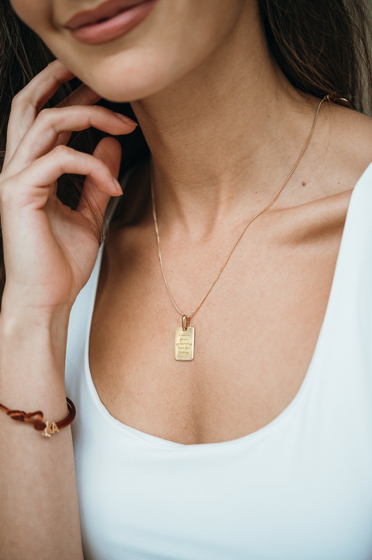 Quote Necklace - Silver