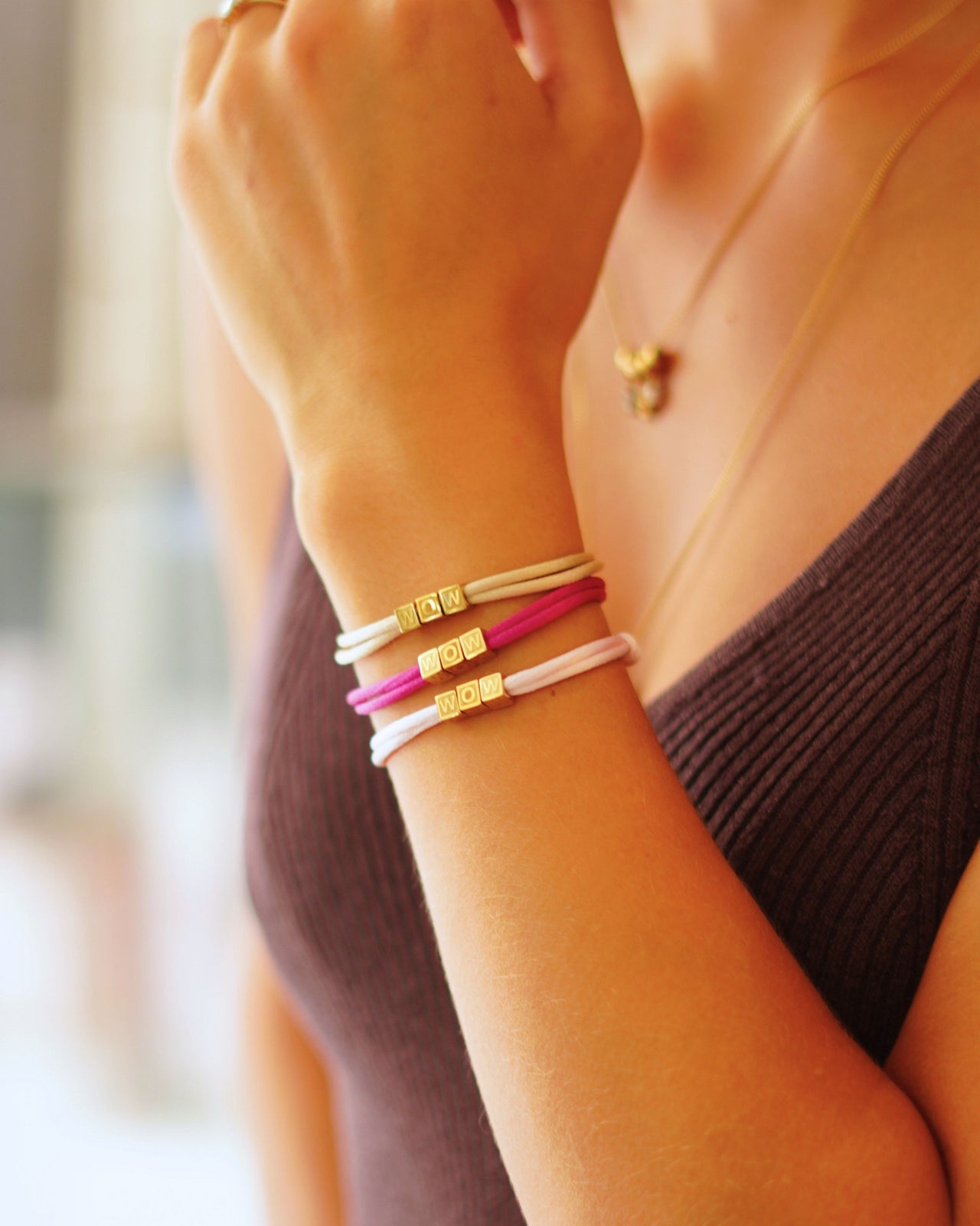 Bracelet MOM = WOW - Plaqué Or - Bracelet Personnalisé