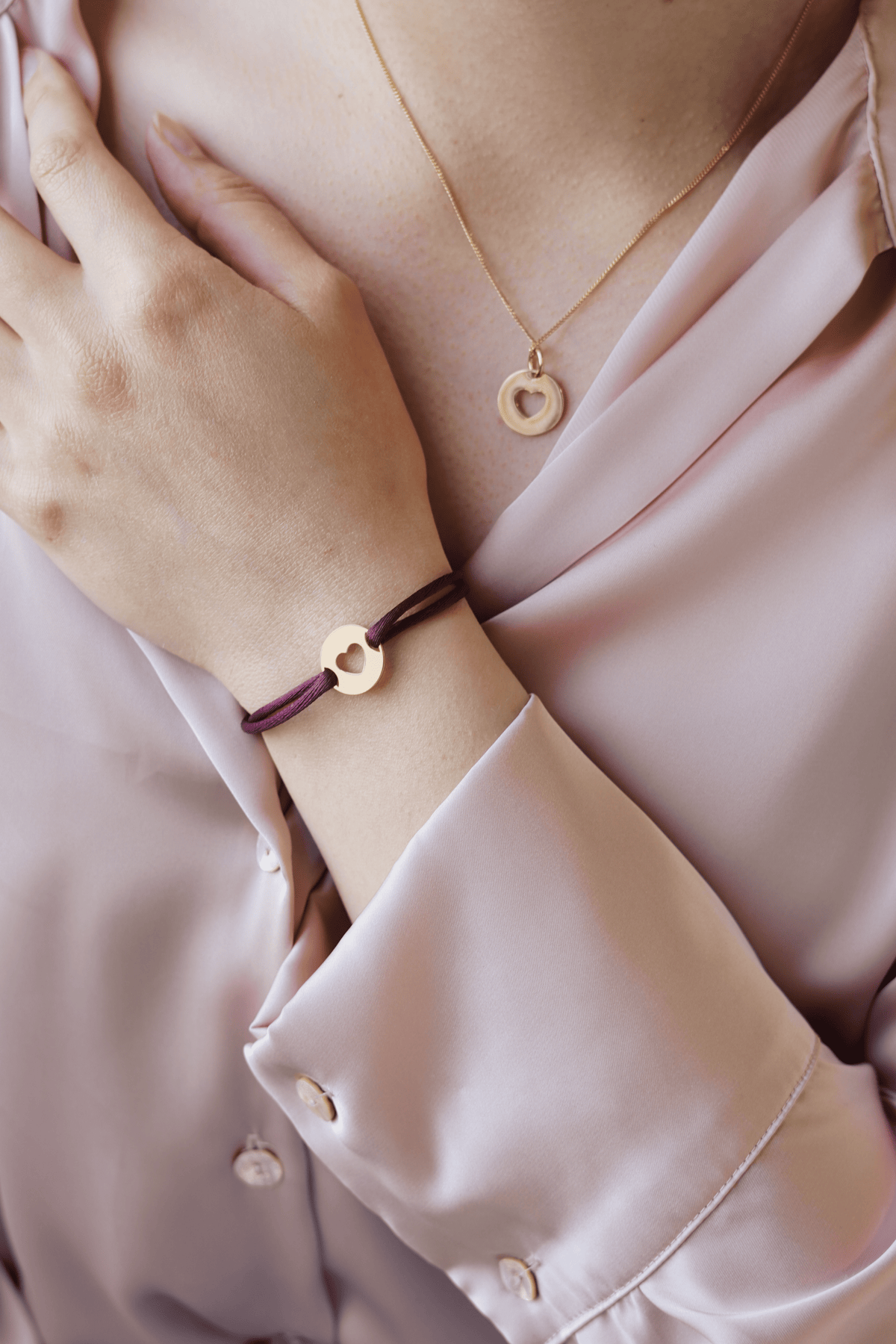 Advantage Set Open Heart Bracelet and Open Heart Necklace – Gold Plated