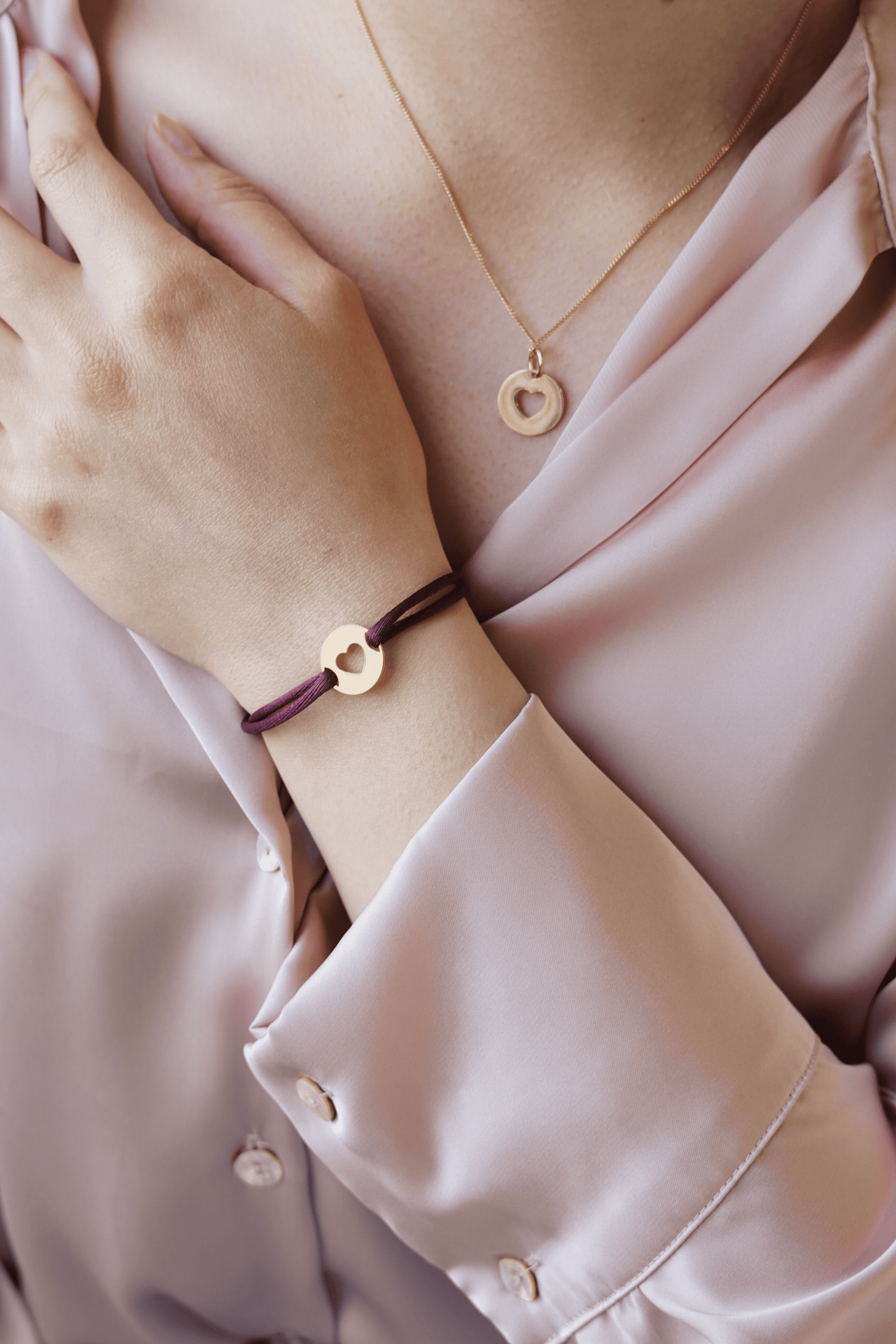 Advantage Set Open Heart Bracelet and Open Heart Necklace – Gold Plated