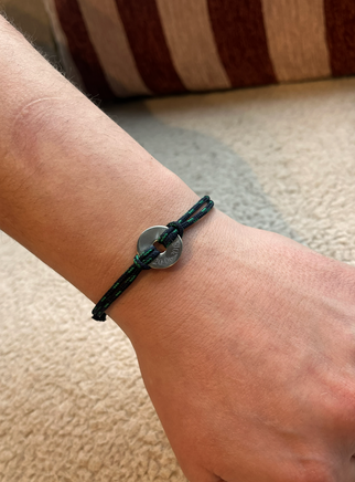 Herren Open Disk Armband – Silber