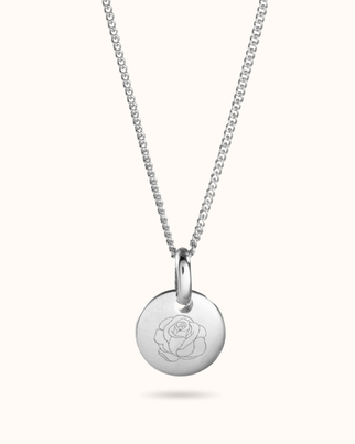Single Birth Flower Ketting - Sterling Zilver 925