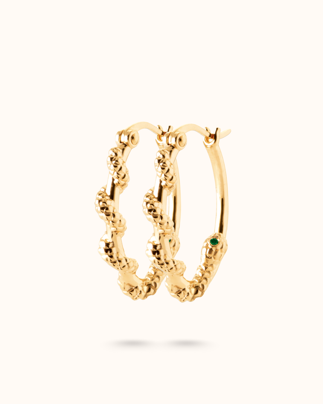 Boucles d'oreilles Serpent - Plaque or 18 carats